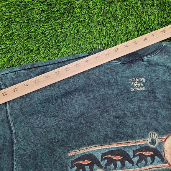 Vintage Native-American Cardigan Womens Large 23x21 Green - Picture 3 of 14